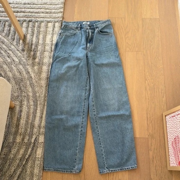 Uniqlo U Christopher Lemaire Barrel Curved Wide Leg Jeans High Rise Waisted 25 2 - Picture 4 of 6